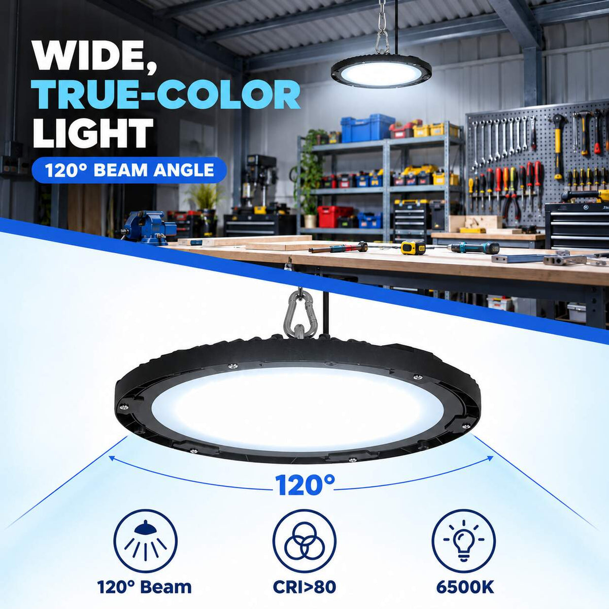 Campana LED industrial - 150W - IP65 - 110lm/W - 5 años de garantía (15)