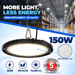 Campana LED industrial - 150W - IP65 - 110lm/W - 5 años de garantía (4)