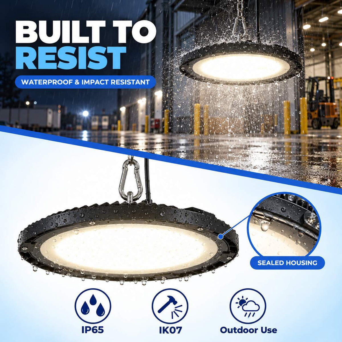Campana LED industrial - 150W - IP65 - 110lm/W - 5 años de garantía (5)