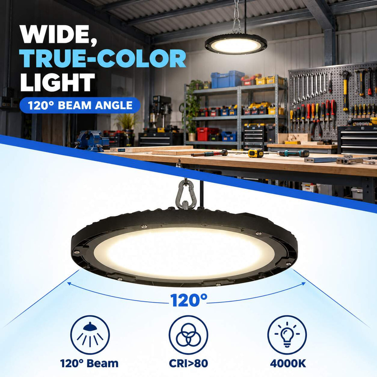 Campana LED industrial - 150W - IP65 - 110lm/W - 5 años de garantía (6)
