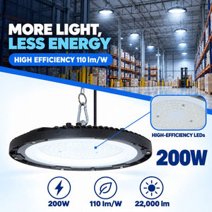 Campana LED industrial - 200W - IP65 - 110lm/W - 5 años de garantía (3)