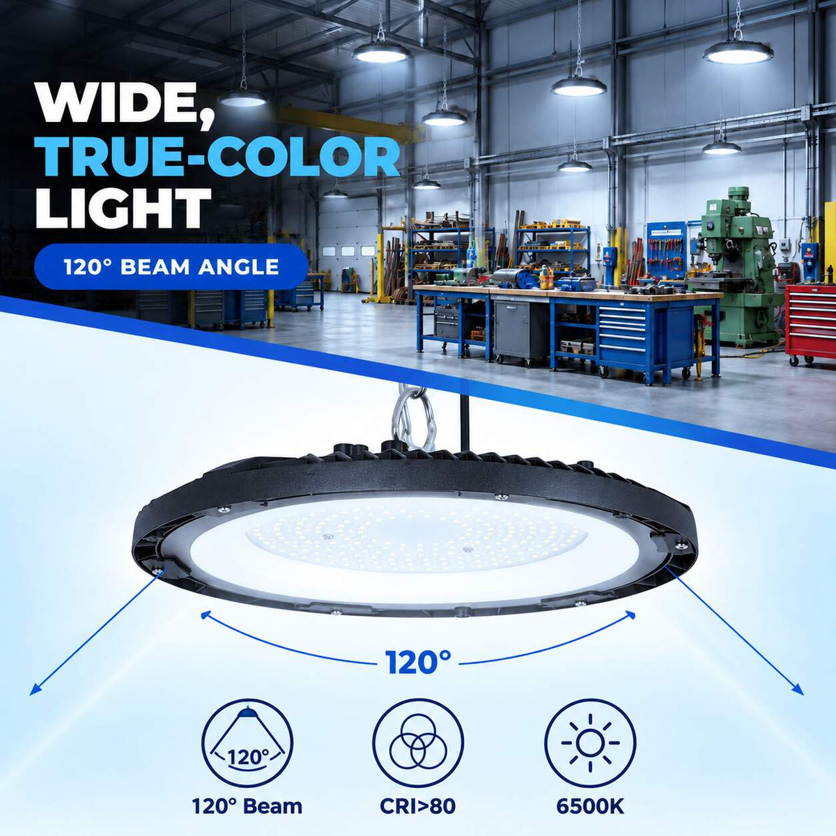 Campana LED industrial - 200W - IP65 - 110lm/W - 5 años de garantía (5)