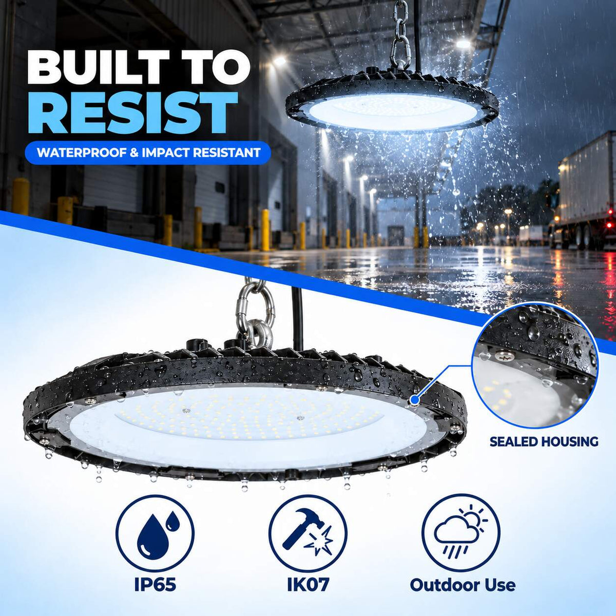 Campana LED industrial - 200W - IP65 - 110lm/W - 5 años de garantía (6)