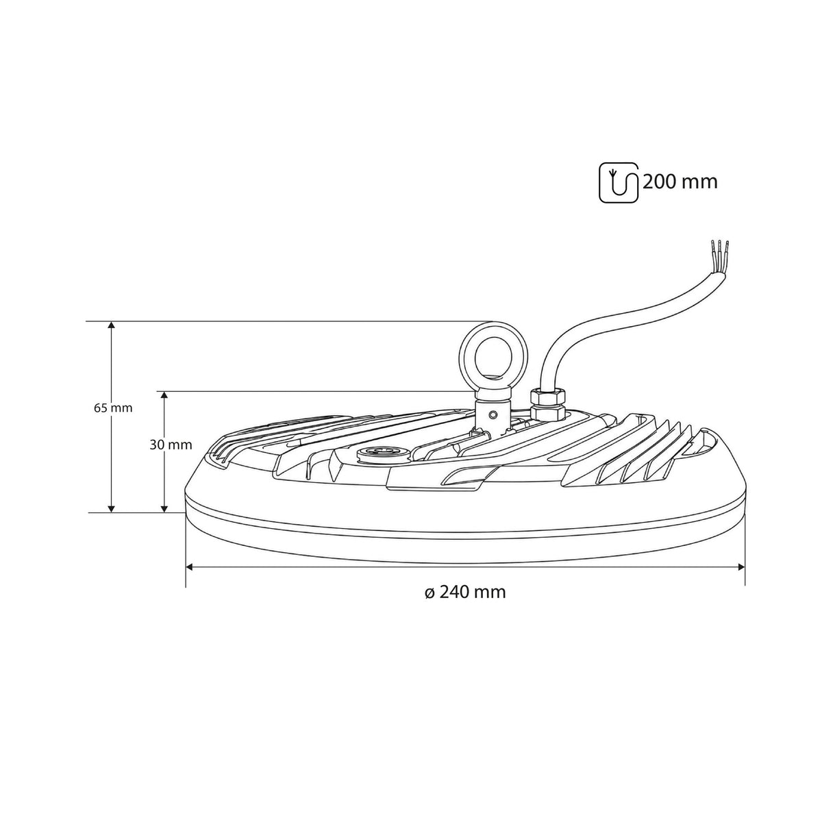 Campana LED industrial UFO - CCT - 100W - 90º - 100lm/w - IP65 (13)