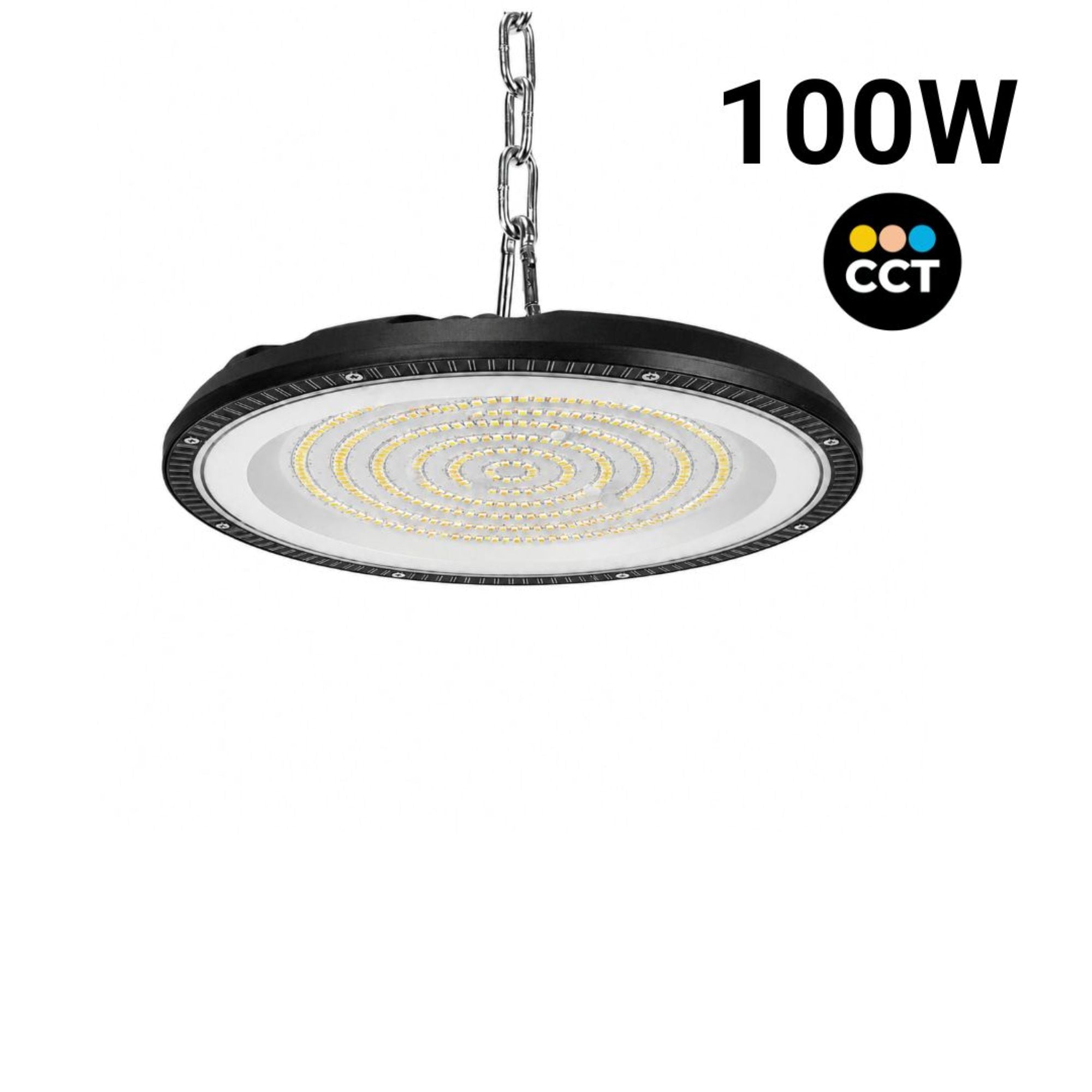 Campana LED industrial UFO - CCT - 100W - 90º - 100lm/w - IP65