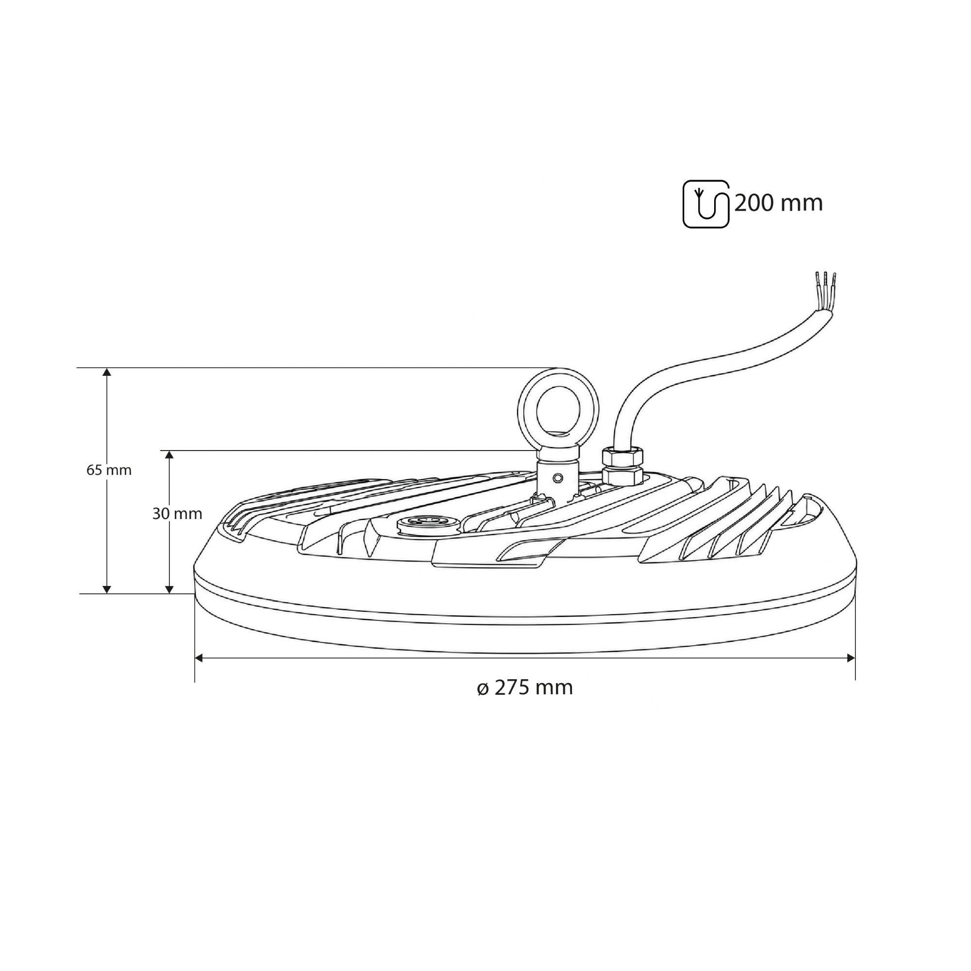 Campana LED industrial UFO - CCT - 150W - 90º - 100lm/w - IP65 (13)