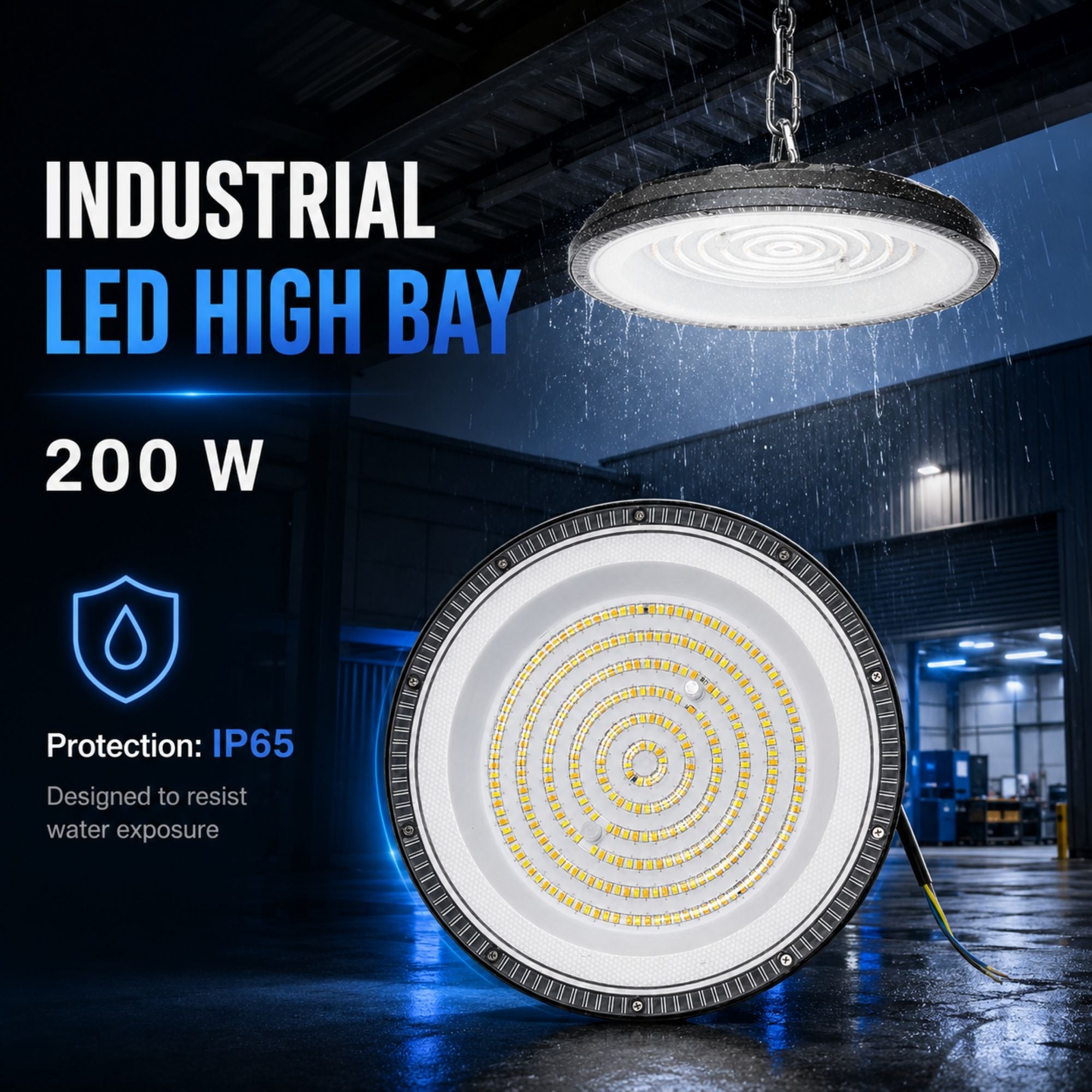 Campana LED industrial UFO - CCT - 200W - 90º - 100lm/w - IP65 (6)