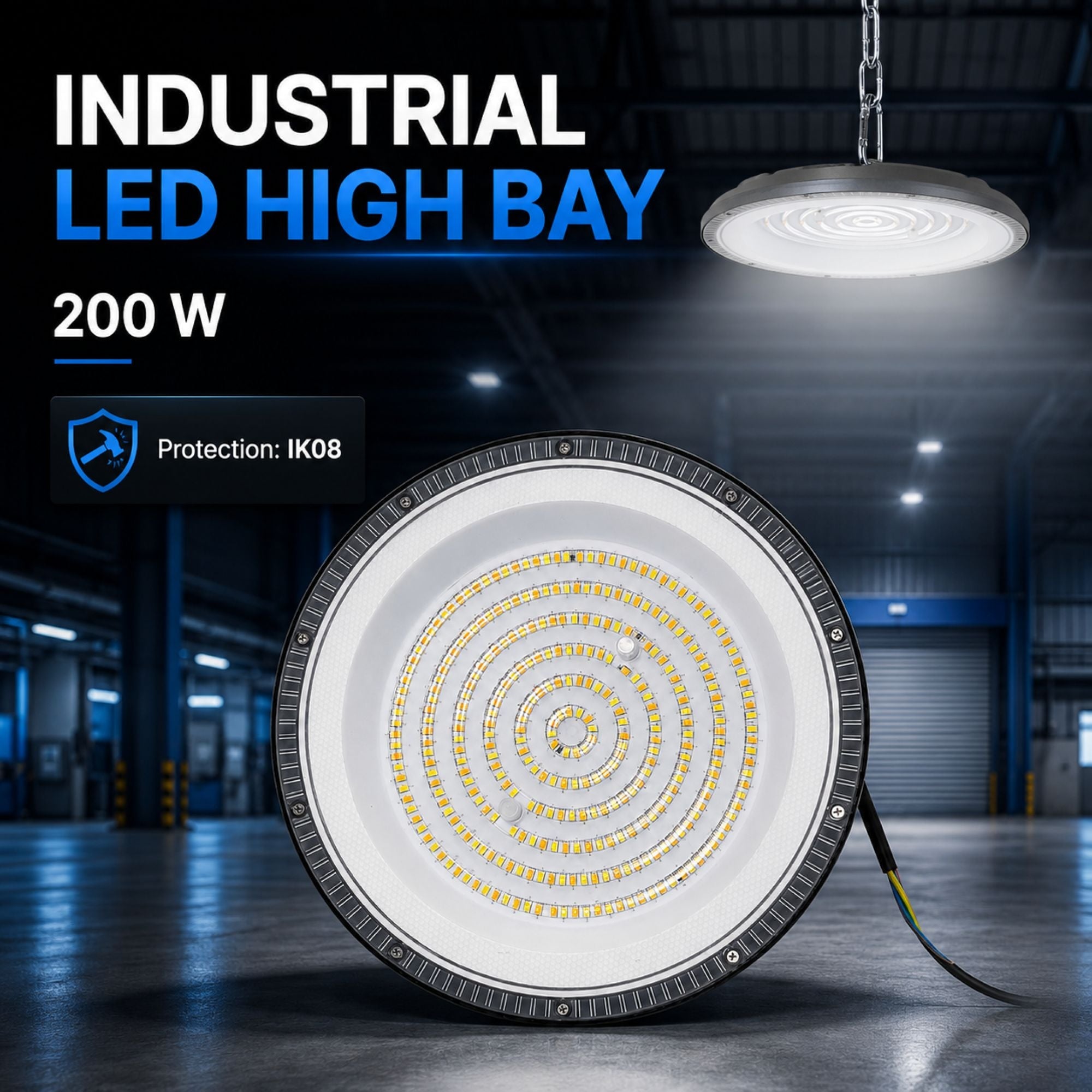 Campana LED industrial UFO - CCT - 200W - 90º - 100lm/w - IP65 (7)