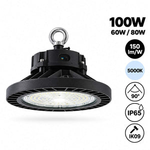 Campana LED industrial - 100W - PHILIPS Lumileds - Driver LIFUD - 5000K - IP65 - 7 años garantía