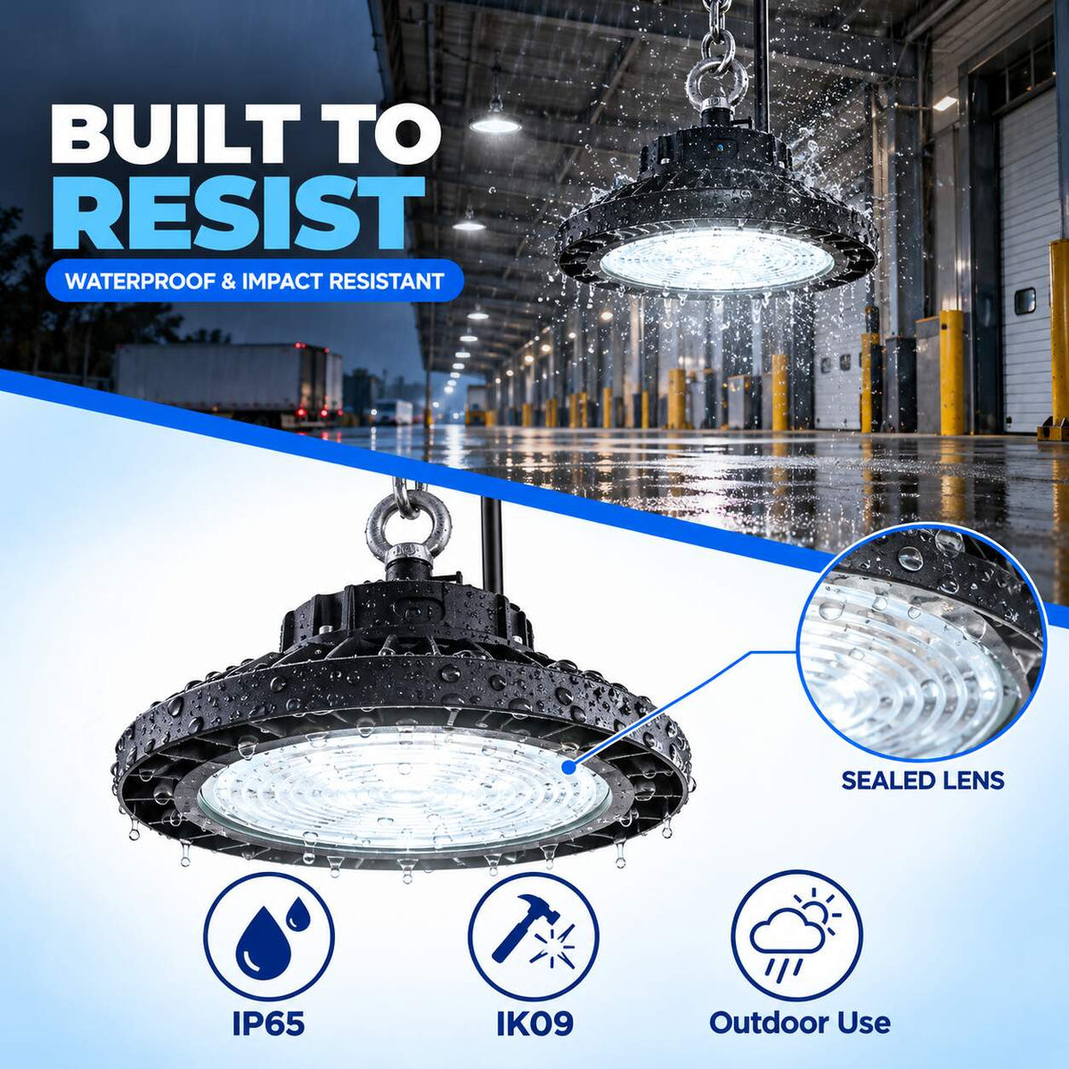Campana LED industrial - 100W - PHILIPS Lumileds - Driver LIFUD - 5000K - IP65 - 7 años garantía (5)