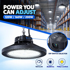 Campana LED industrial - 200W - PHILIPS Lumileds - Driver LIFUD - 5000K - IP65 - 7 años garantía (3)