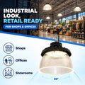 Difusor lumínico de policarbonato para campana LED industrial  B8155-150W - B8150-150 - Ángulo 90° 3