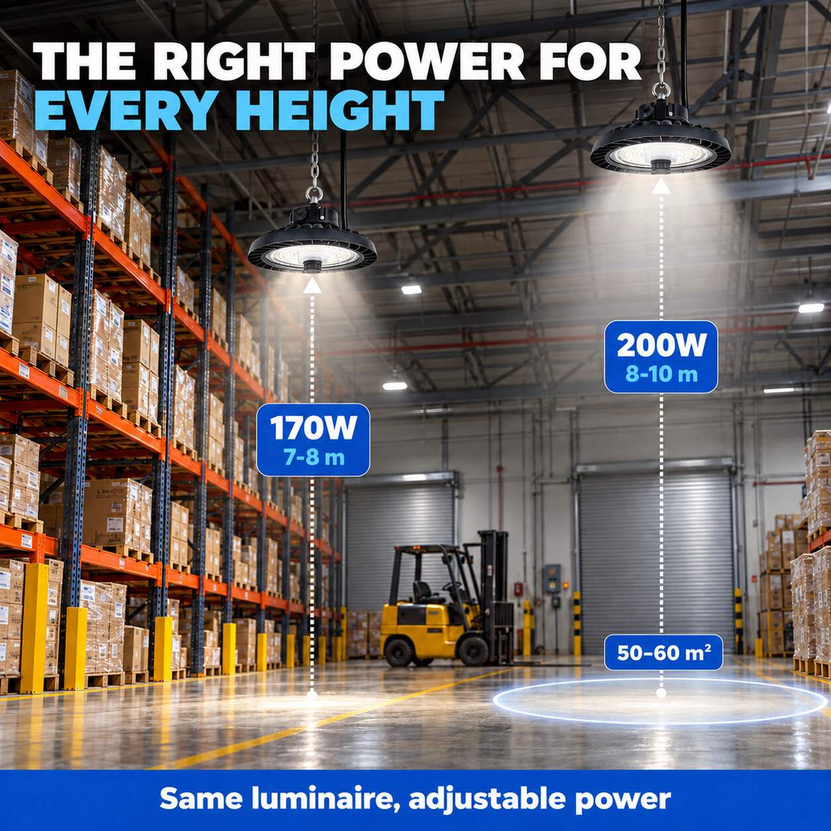 Campana LED industrial 200W - CCT - 170lm/W - Driver LIFUD - IP65 - 10 años garantía (4)