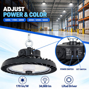 Campana LED industrial 200W - CCT - 170lm/W - Driver LIFUD - IP65 - 10 años garantía (2)