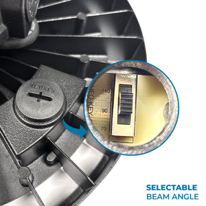 Campana LED UFO industrial - CCT - 200W - 170lm/W - Driver LIFUD - Ángulo seleccionable 110º/90º/70º - IP65 (14)