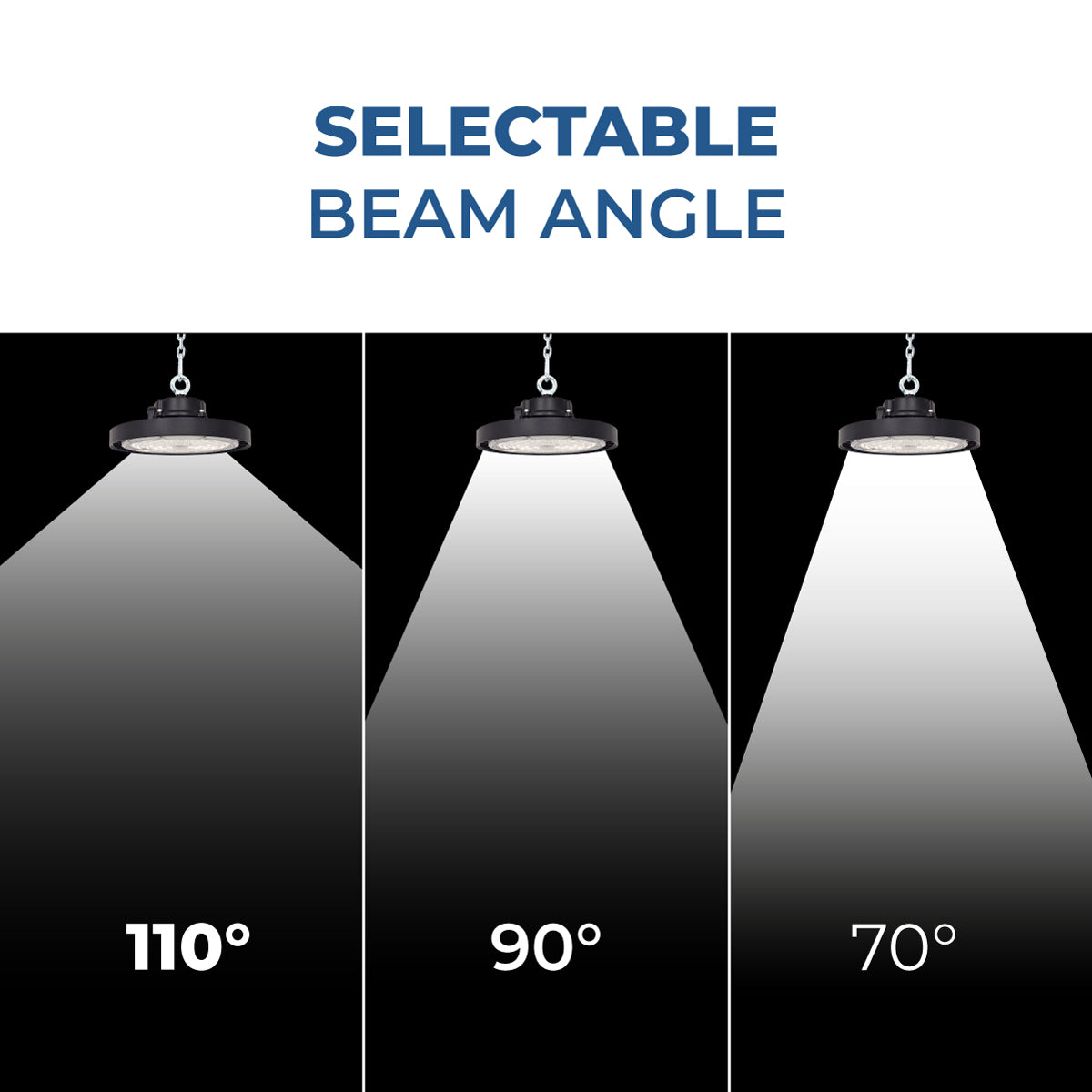 Campana LED UFO industrial - CCT - 150W - 170lm/W - Driver LIFUD - Ángulo seleccionable 110º/90º/70º - IP65 (17)