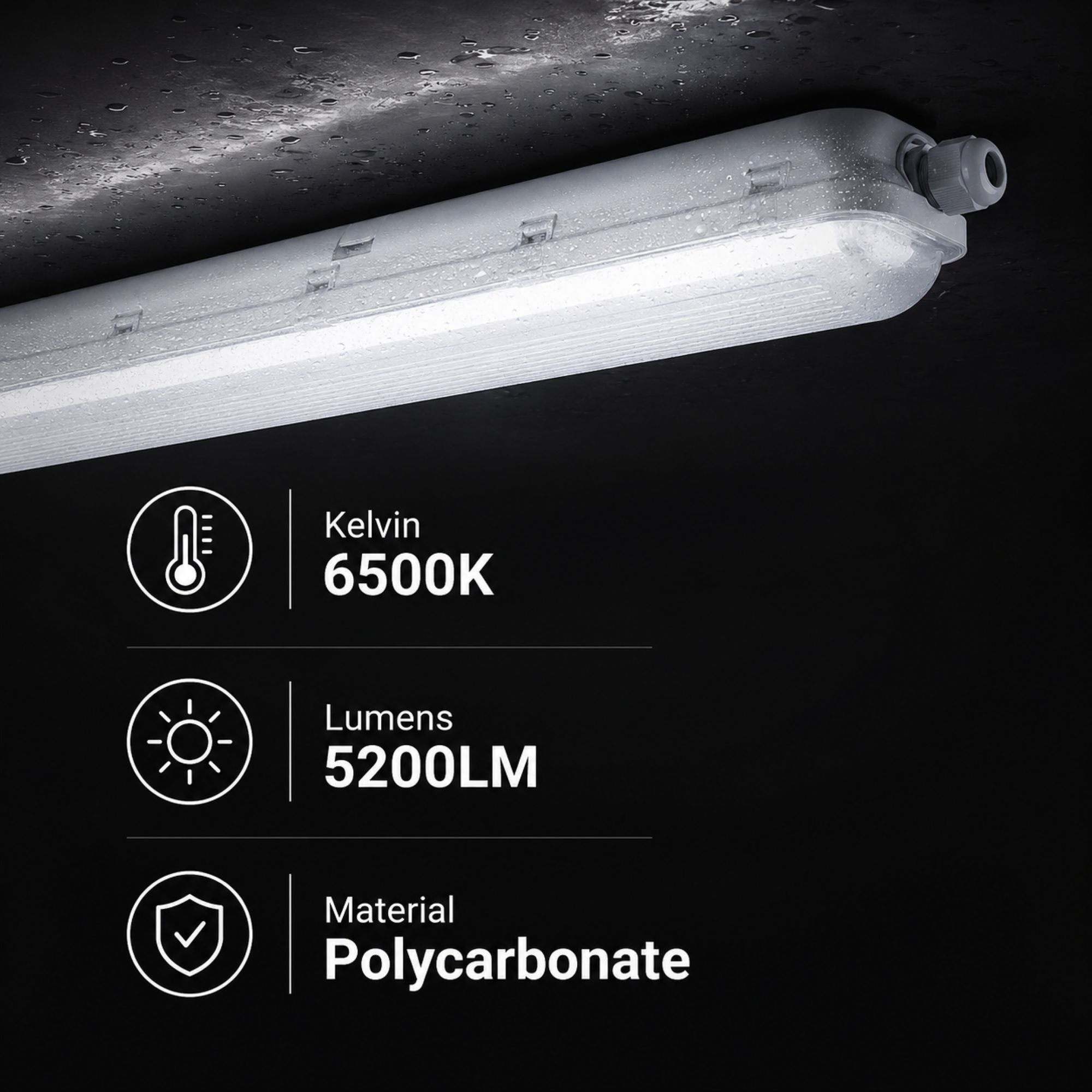 Pantalla estanca LED enlazable - 40W - 120cm - IP65 (12)