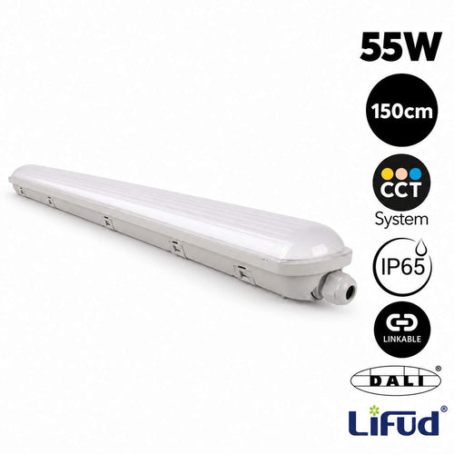 Linkable LED Tri-proof Light - DALI Dimmable - CCT - 150cm - 55W - LIFUD Driver - IP65