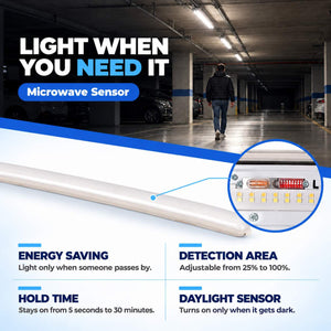 Pantalla estanca LED lineal conectable CCT con sensor de movimiento- 150cm - 56W - IP65 (8)
