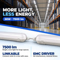 Réglette LED étanche CCT connectable avec détecteur de mouvement - 150cm - 56W - IP65 3