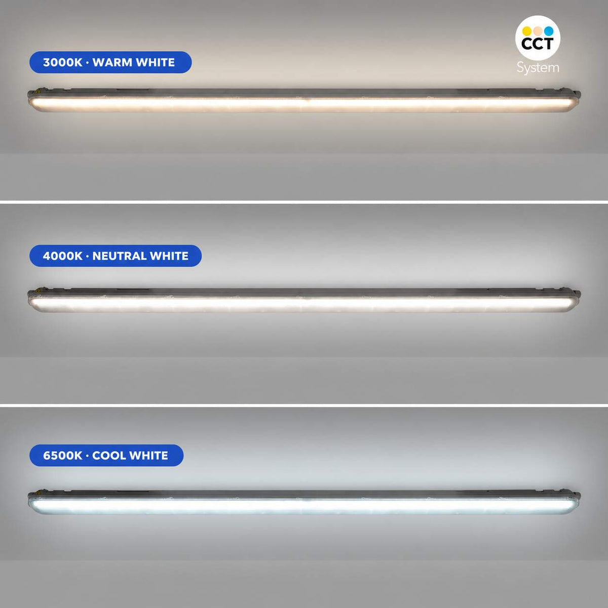 Pantalla estanca LED lineal conectable CCT con sensor de movimiento- 150cm - 56W - IP65 (4)