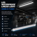 Tri-proof LED batten light - 36W - CCT - 120cm - IP65 5