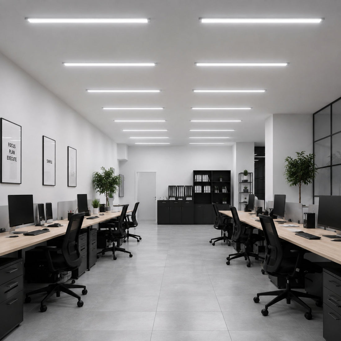 40W 120cm 3CCT Flicker Free LED Linear Luminaire – Barcelona Led