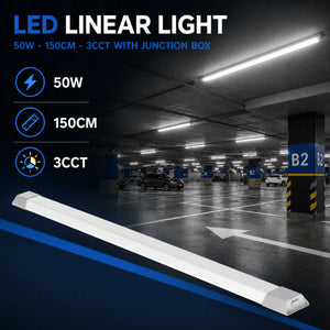 Luminaria lineal LED con caja de empalme - 3CCT - 50W - 150cm (4)