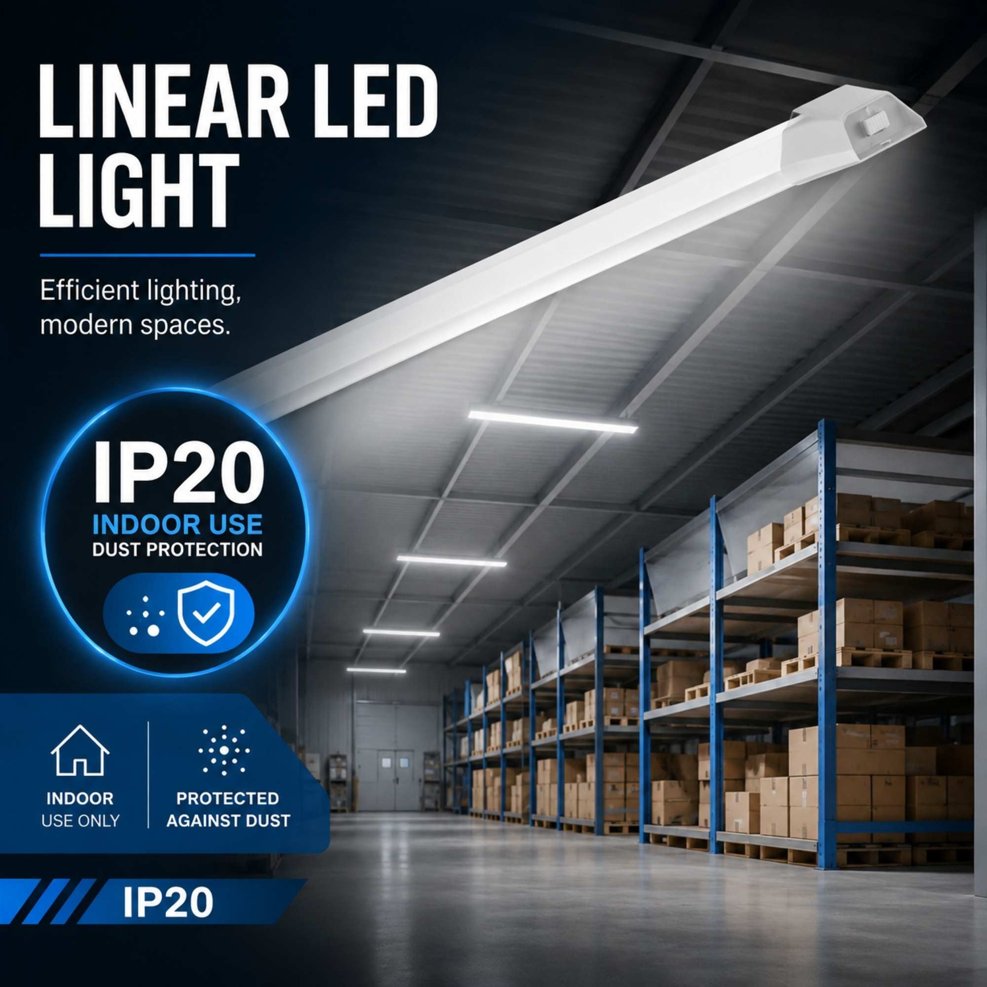 Luminaria lineal LED con caja de empalme - 3CCT - 50W - 150cm (8)