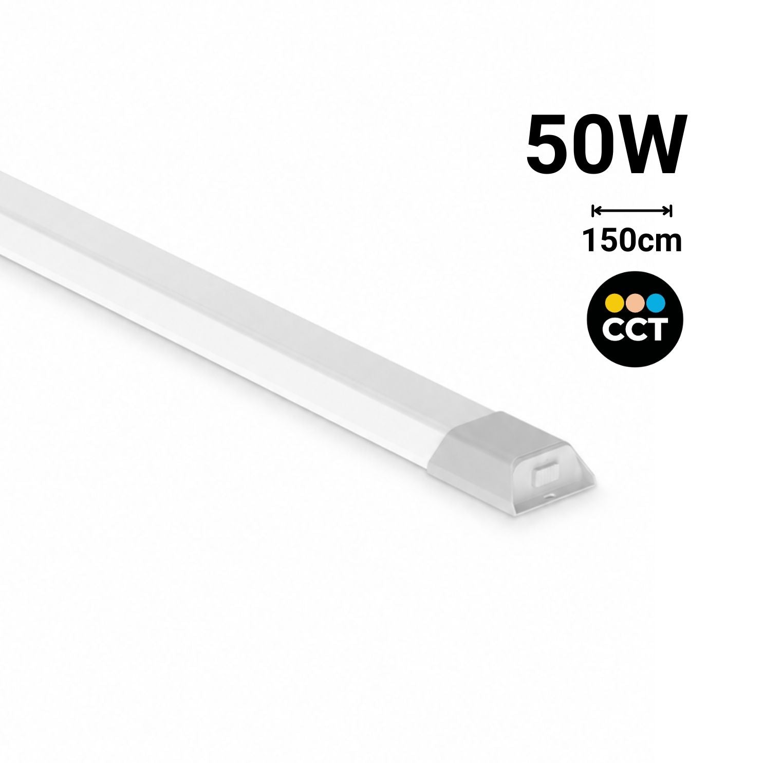 Luminaria lineal LED con caja de empalme - 3CCT - 50W - 150cm