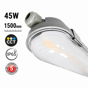 Pantalla estanca LED enlazable - CCT - 150cm - 45W - Driver STARSENSE - IP65