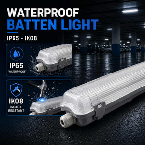Pantalla estanca para 2 tubos LED - 150cm - IP65 (6)