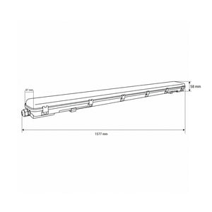 Pantalla estanca para 2 tubos LED - 150cm - IP65 (9)
