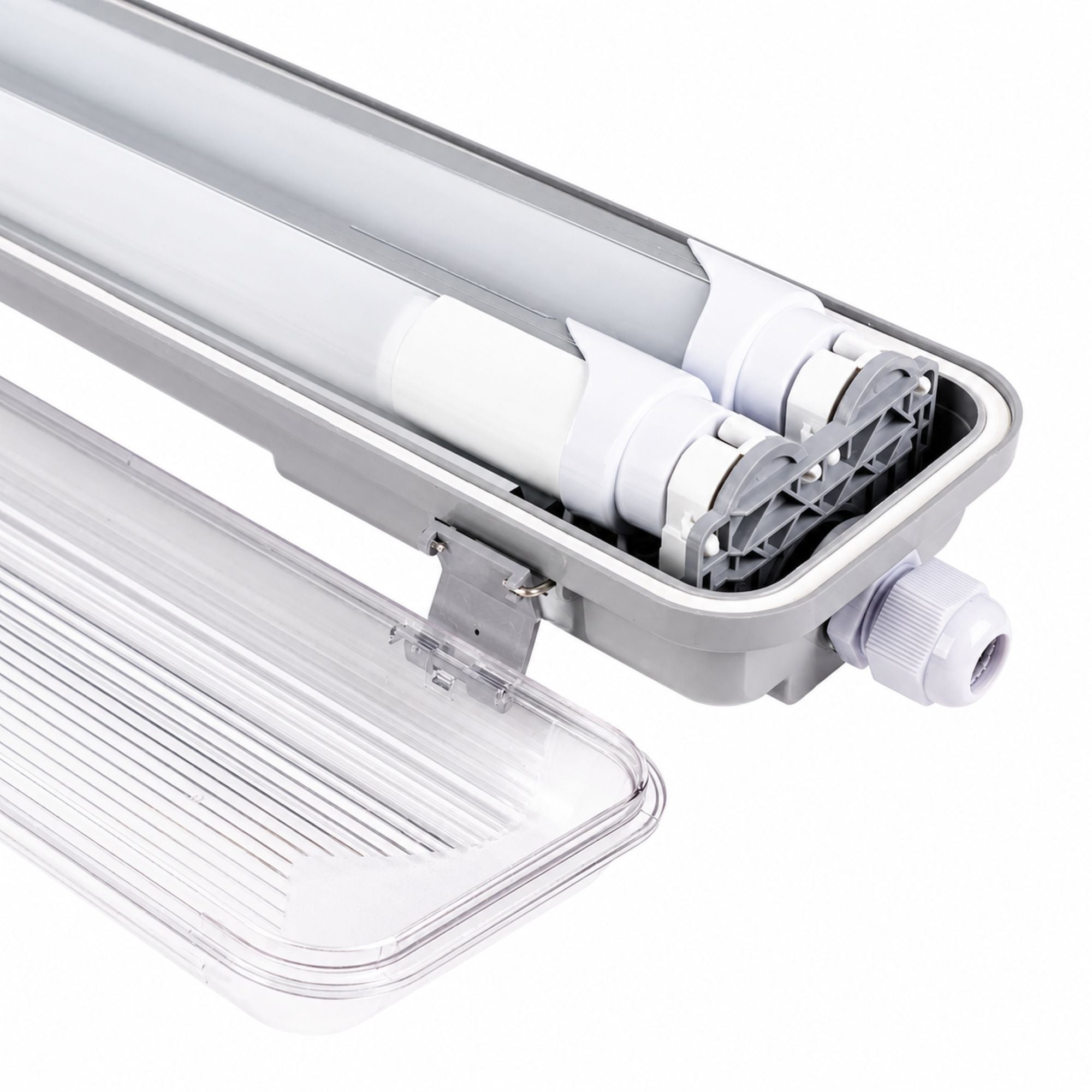 Pantalla estanca para 2 tubos LED - 60cm - IP65 (6)