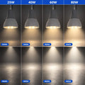 LED-Hallenstrahler CCT - kommerziell - (25W / 40W / 60W / 80W) - Aluminium Diffusor - UGR19 - Lifud Treiber 0-10V 3