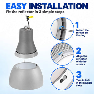 Campana LED comercial CCT -  (25W / 40W /60W / 80W) - Difusor aluminio - UGR19 - Driver Lifud 0-10V (8)