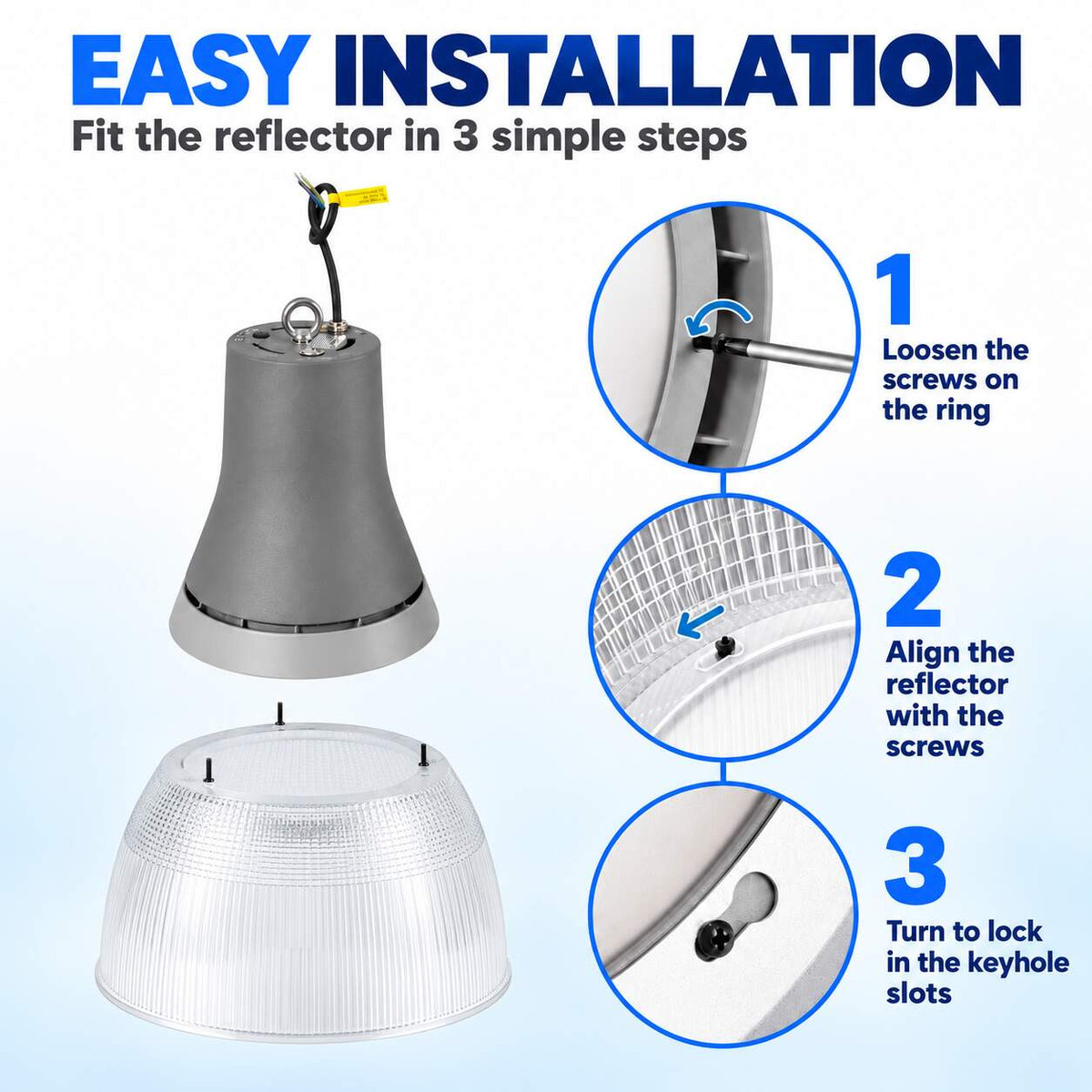 Campana LED comercial CCT - (25W / 40W / 60W / 80W) - Difusor policarbonato - UGR19 - Driver Lifud (6)
