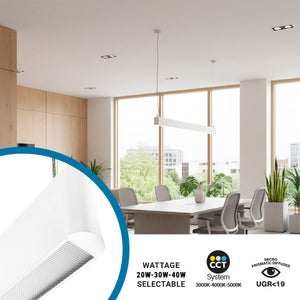 Luminaria lineal LED CCT - Suspensión - Potencia ajustable 20W/30W/40W - 120cm - UGR 19 (3)