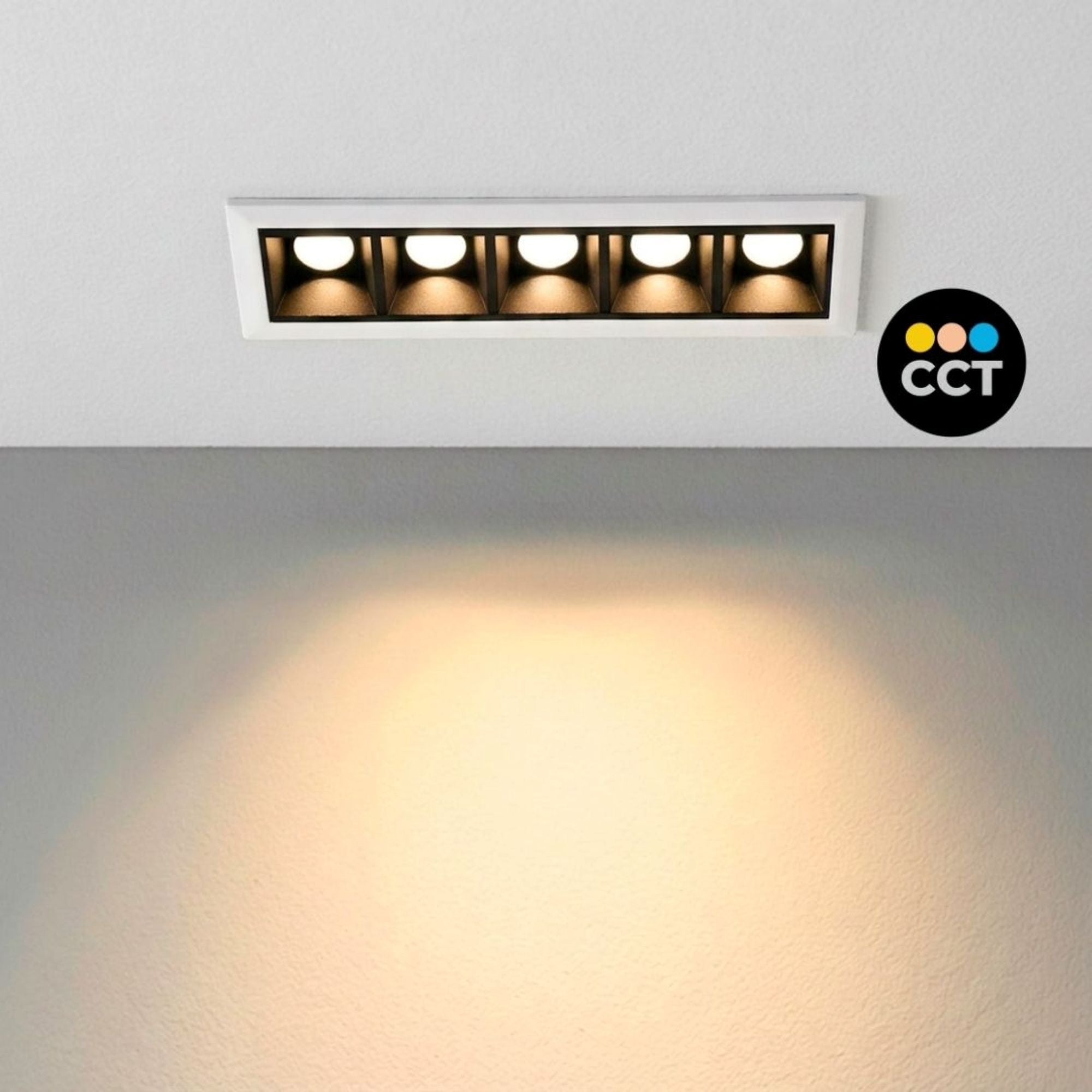 Foco lineal LED empotrable 7W - CCT - UGR18 - CRI90 - IP20
