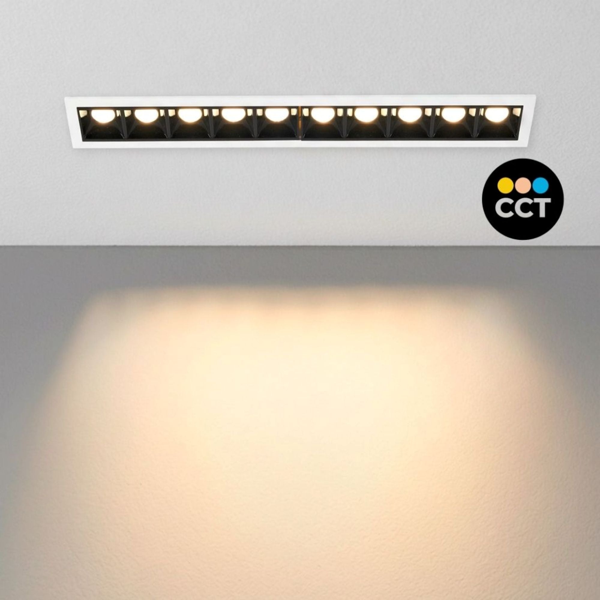 Foco lineal LED empotrable 14W - CCT - UGR18 - CRI90 - IP20
