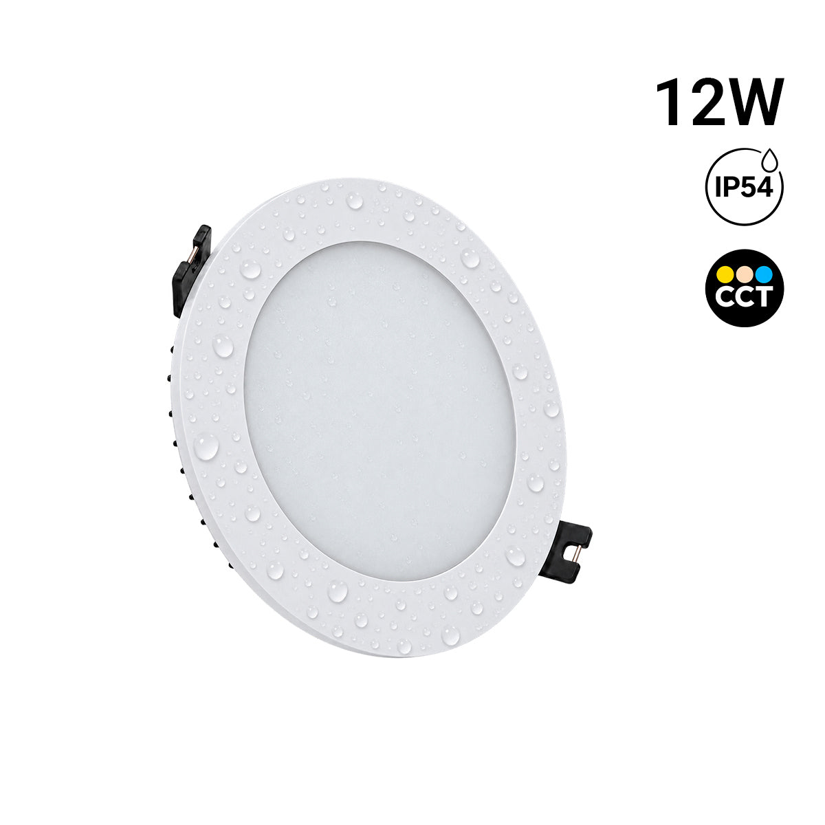 Downlight LED circular empotrable - CCT - 12W - Corte Ø 120 mm - IP54