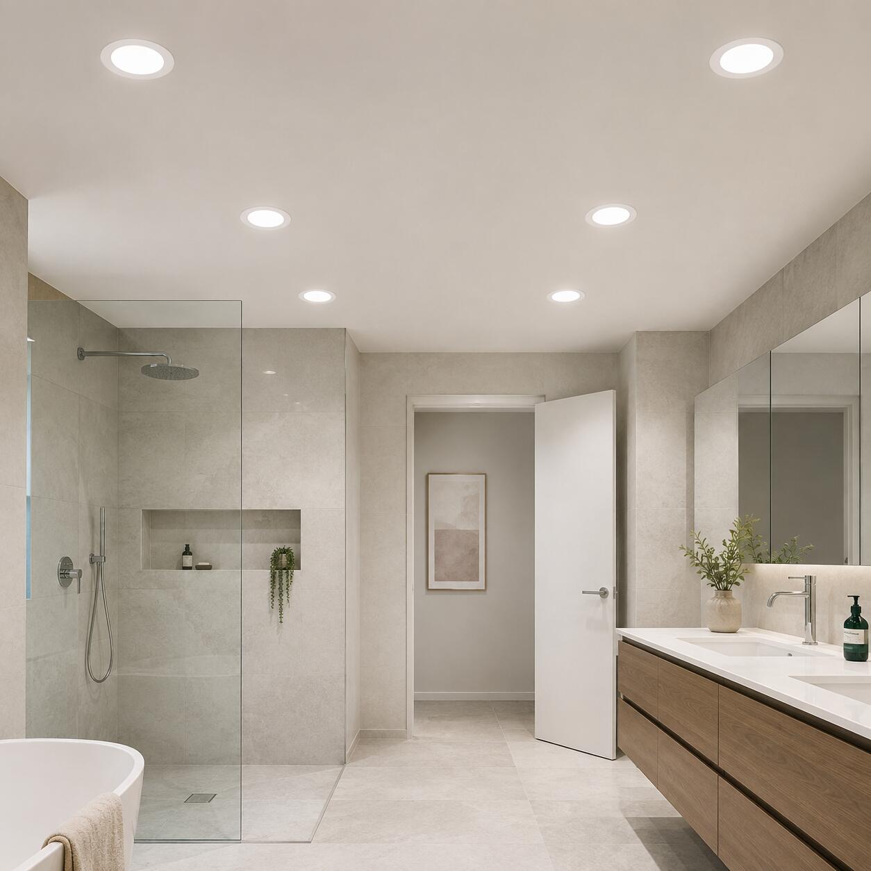 Downlight LED circular empotrable - CCT - 18W - Corte Ø 150 mm - IP54 (4)
