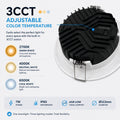 Recessed circular LED downlight - CCT - 7W - Cutout Ø 95 mm - IP54 4