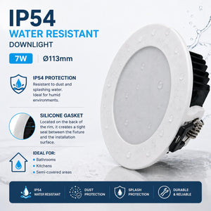 Downlight LED circular empotrable - CCT - 7W - Corte Ø 95 mm - IP54 (7)