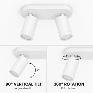 Aplique de techo orientable - 2 x GU10 - Bajo UGR (18)