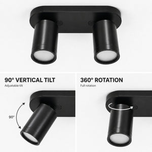 Aplique de techo orientable - 2 x GU10 - Bajo UGR (5)