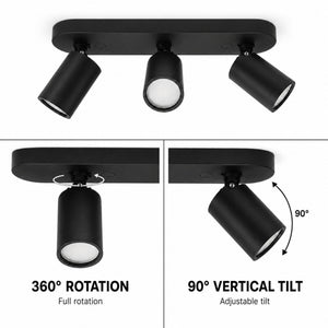 Aplique de techo orientable - 3 x GU10 - Bajo UGR (10)