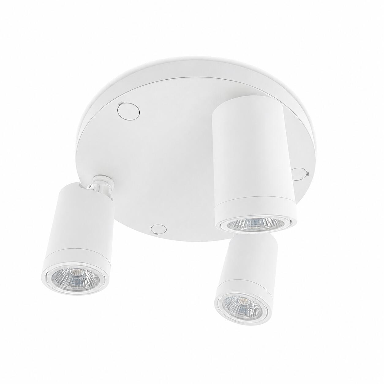 Aplique de techo redondo orientable - 3 x GU10 - Bajo UGR (10)