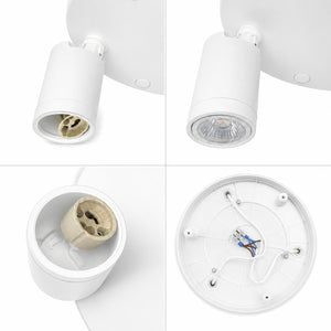 Aplique de techo redondo orientable - 3 x GU10 - Bajo UGR (16)