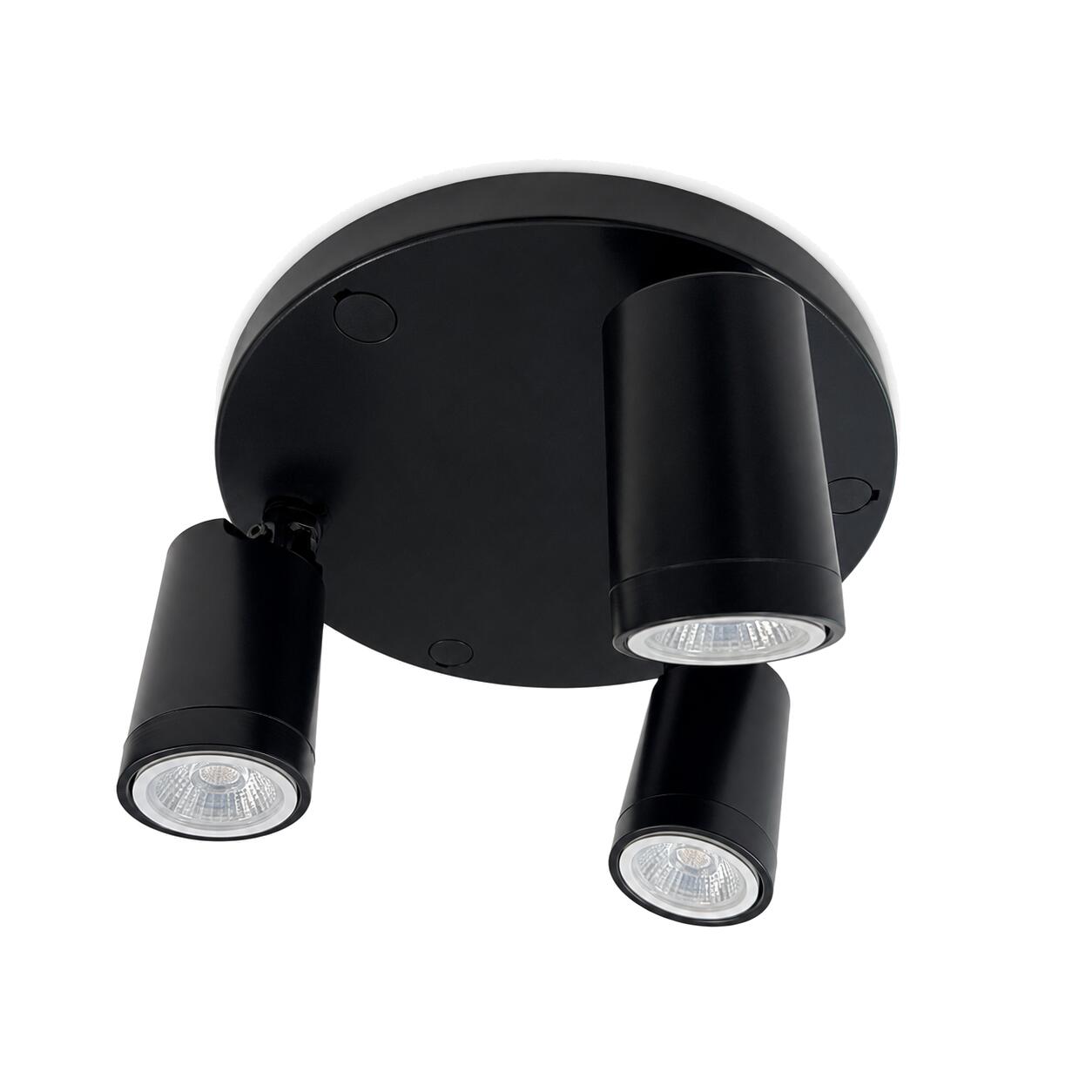 Aplique de techo redondo orientable - 3 x GU10 - Bajo UGR (1)